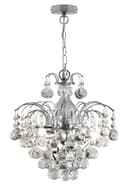 Droplet Fountain Crystal Chandelier Ceiling Pendant Light Reflect Chrome Finish and Real Crystals 