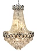 Large Ceiling Crystal Pendant Chandelier Suspended Chrome Frame Cascading Droplets H3033