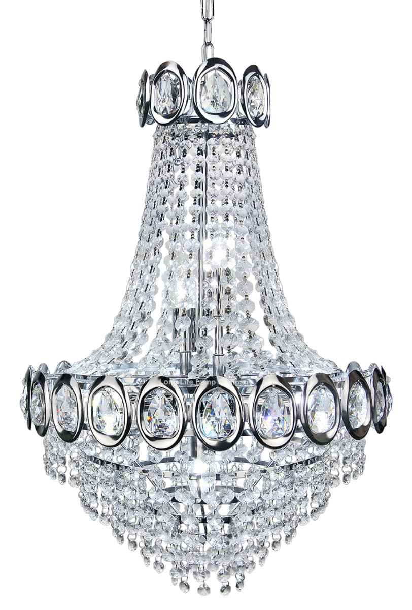 Ceiling Chandelier 6 Lamp Crystal Chrome Pendant Light H3034