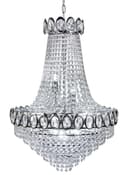 Large Ceiling Crystal Pendant Chandelier Suspended Chrome Frame Cascading Droplets H3033