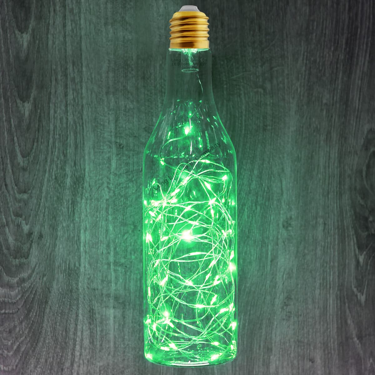 1w Glass LED Bottle Green Fairy String Decorative Filament Light Bulb E27 Edison Screw