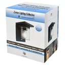 Outdoor PIR Wall Light Lantern Black Clear Lamp Shade ZLC384SEN with 4w LED Warm White