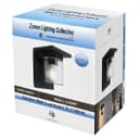 Outdoor Wall Light Lantern Black Clear Lamp Shade ZLC385 with 4w LED Warm White
