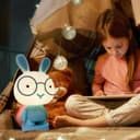 Blue Bunny LED Childrens Table Lamp RGB Colour Changing USB Rechargeable Bedside Light BU01BL