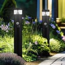 3W LED PIR Sensor Bollard Outdoor Garden Spike Light Black Stainless Steel 6500K IP54 ZLCA06