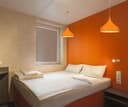Orange Lamp Shade Ceiling Pendant Light Metal Dome Gloss Finish 
