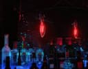 4w LED Red Candle Light Bulb E14 Clear Glass 