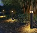 3w Black LED Bollard Post Ground Spike Light Warm White ZLC302WW