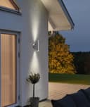 8w Modern Outdoor LED Stainless Steel Double Wall Light Cool White ZLC312