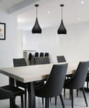 Modern Teardrop Pendant Ceiling Light Black Shade Contemporary Hanging Lamp 