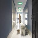 12w + 4w LED Square Recessed Ceiling Panel Light with Dual Colour Cool White / Green