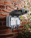 13A 2-Gang Weatherproof Outdoor Switched Socket IP66 Rated