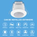 Recessed 360° Angle PIR Ceiling Occupancy Motion Sensor Detector Light Switch