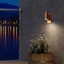 Single Outdoor Wall Light Dusk Till Dawn Sensor Copper Finish IP65 ZLC097CDTD