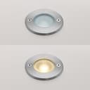 5w Outdoor Ground Walkover Light Round Warm White Brushed Chrome GL02WW