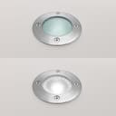 10w Outdoor Ground Walkover Light Round Cool White Brushed Chrome GL01CW