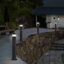 3w Modern Outdoor LED Cool White Bollard Light Stainless Steel Black Finish ZLC304CW