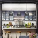 Modern Teardrop Ceiling Pendant Light Grey Pewter Lampshade Retro Brushed Metal 