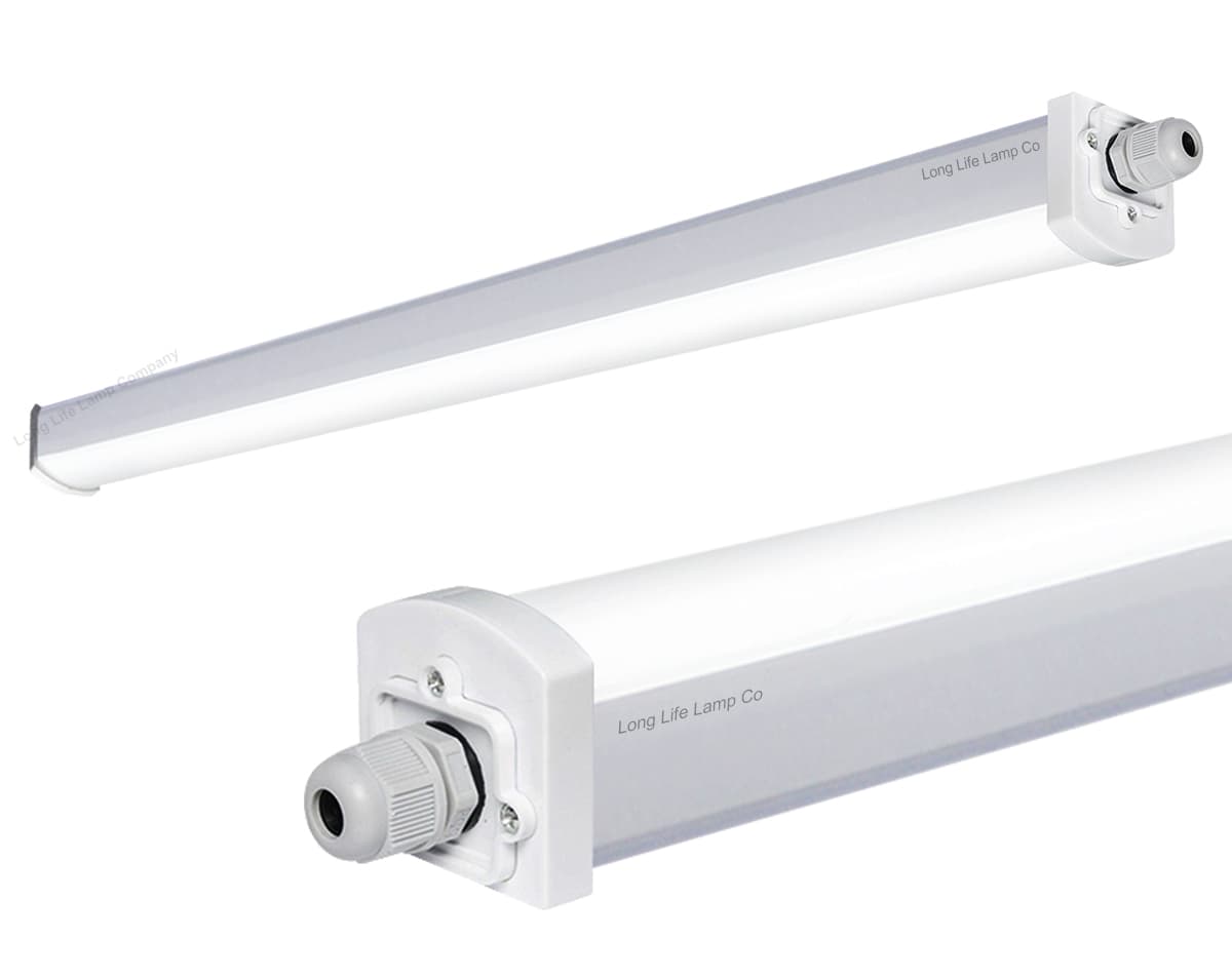 36w 4ft Industrial LED Batten Tube Light IP Rated Cool White T8 Fluorescent Replacement 