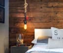 Industrial Water Pipe Vintage Ceiling Rope Pendant Light with Valve Tap M0168