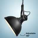 Industrial Black Ceiling Pendant Light M0146 with 9W WW LED
