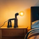 Retro Vintage Robot Pipe Steampunk Industrial Dog Table Lamp M0186P with G95 4W