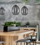Modern Vintage Oval Glass Ceiling Pendant Light M0197