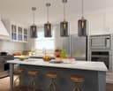Modern Glass Smokey Grey Pendant Light M0208