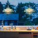 Retro Vintage Blue Glass Ceiling Pendant Light M0216