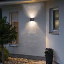 Modern LED Outdoor Wall Light Black Warm White ZLC324WW
