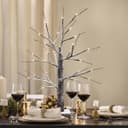 LED Indoor Christmas Brown Tree Snow Effect Miniature 60cm Mains and Battery Operated TREE04