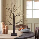 LED Indoor Christmas Brown Tree Miniature 60cm Mains And Battery Operated TREE01
