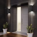 2 x Outdoor Black Double Wall Light ZLC019B