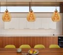 Modern Vintage Smoked Teardrop Gold Glass Ceiling Pendant Lamp M0239