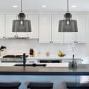 Modern Vintage Grey Smoked Glass Pendant Lamp M0224