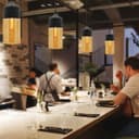 Retro Amber Glass Pendant Hanging Ceiling Light Shade Cylinder Nordic Lamp Holder H3001