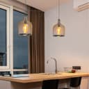 Modern Clear Transparent Glass Ceiling Pendant Shade Bell Bubble Effect H3022