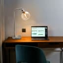 Modern Clear Glass Globe Table Lamp H3004