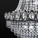Large Ceiling Crystal Pendant Chandelier Suspended Chrome Frame Cascading Droplets H3033