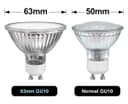 LED 63mm GU10 Warm White 7w Frosted Cover 240v