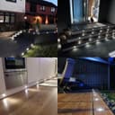 IP68 Outdoor LED Decking Lights 30mm Round Cool White 6500k 10 Kit DEC10CW