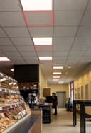 40w LED Recessed Ceiling Panel Frame Border Edge Light Red 600 X 600 PHFL40WRED