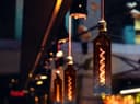 4W LED Decorative Light Bulb Whisky Bottle Blue Gradient Glass E27 Spiral Filament