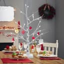 LED Indoor Christmas Tree White 60cm 6000k Light Dual Mains and Battery Operated TREE02