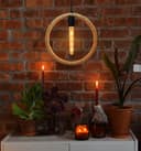 Vintage Industrial Ceiling Hemp Rope Round Pendant Light H3047