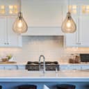 Modern Tear Drop Ceiling Pendant Light Crackled Clear Glass Lamp Shade H3066