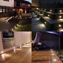 IP68 Outdoor LED Decking Lights 30mm Round Warm White 3000k 10 Kit DEC10WW