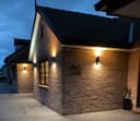 12W Black LED Double Outdoor Wall With PIR Movement Sensor Stainless Steel Warm White ZLC348BSEN