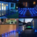 IP68 Outdoor LED Decking Lights 30mm Round Blue 10 Kit DEC10BL