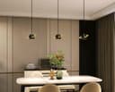 Mini Globe Modern Black Marble Ceiling Pendant Lamp Shade Brass Holder